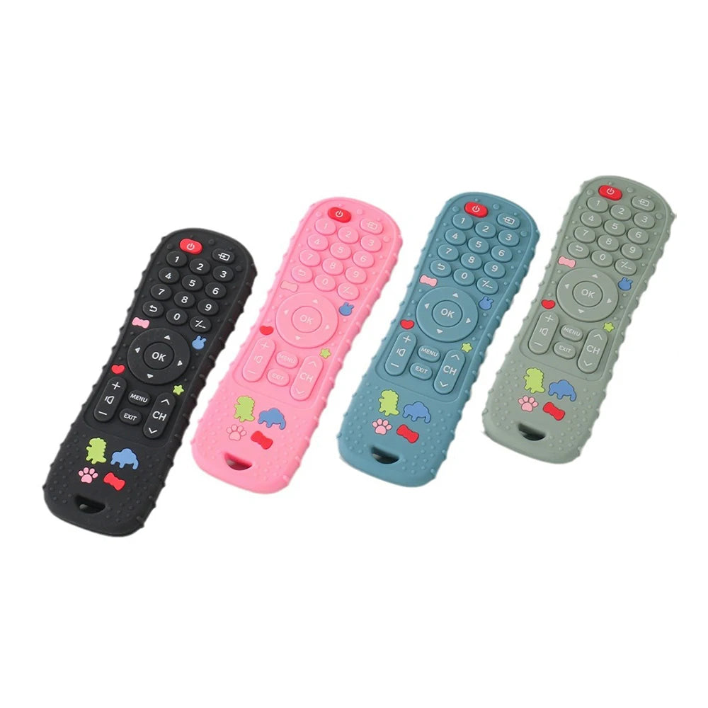 Anneau de dentition en silicone avec télécommande, jouets pour enfants, philosophie sensorielle Montessori, cadeau pour garçons et filles