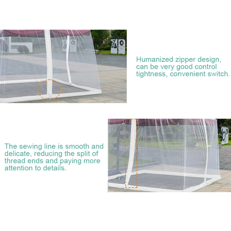 Outdoor camping mosquito net, mesh net for house bed, Roman umbrella, insect repellent, double-door tent protection