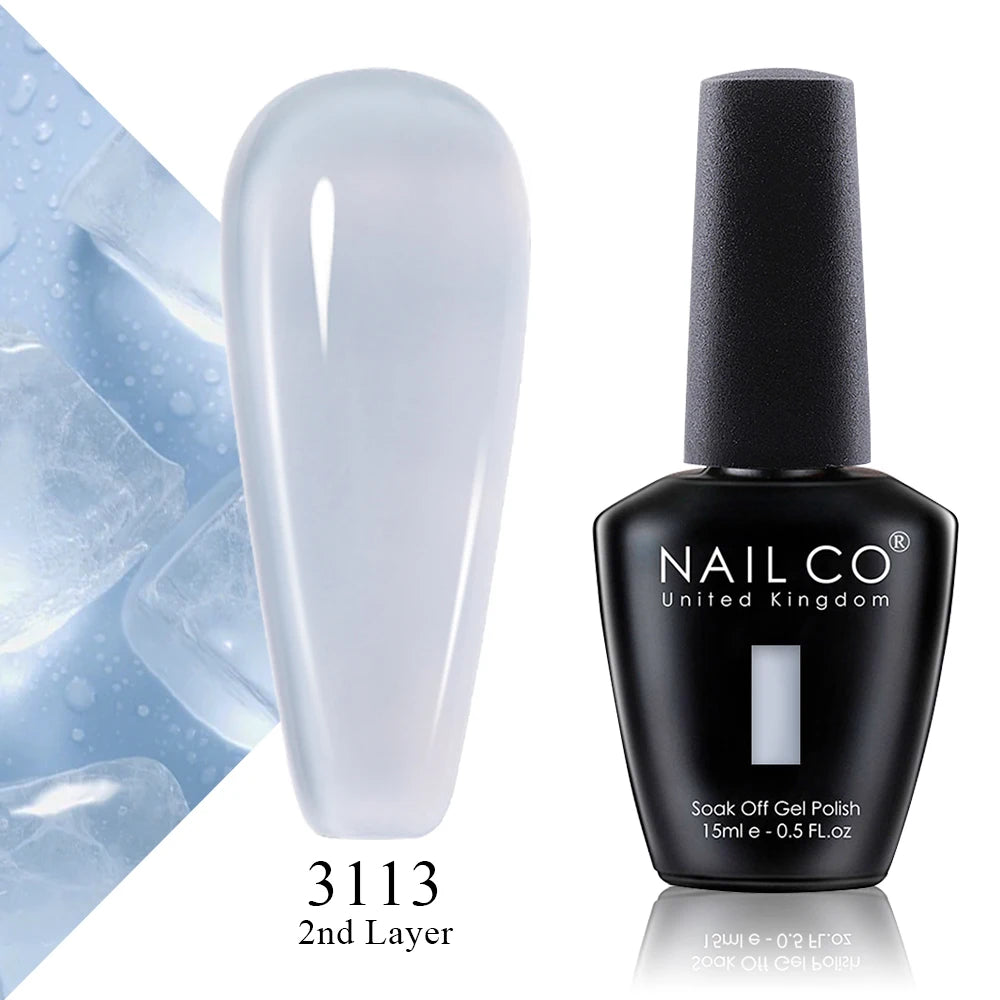 NAILCO 15ml Vernis à ongles Gel Vernis Semi Permanent UV Gel Vernis manucure Vernis Nail Art Nude Gel Poliish