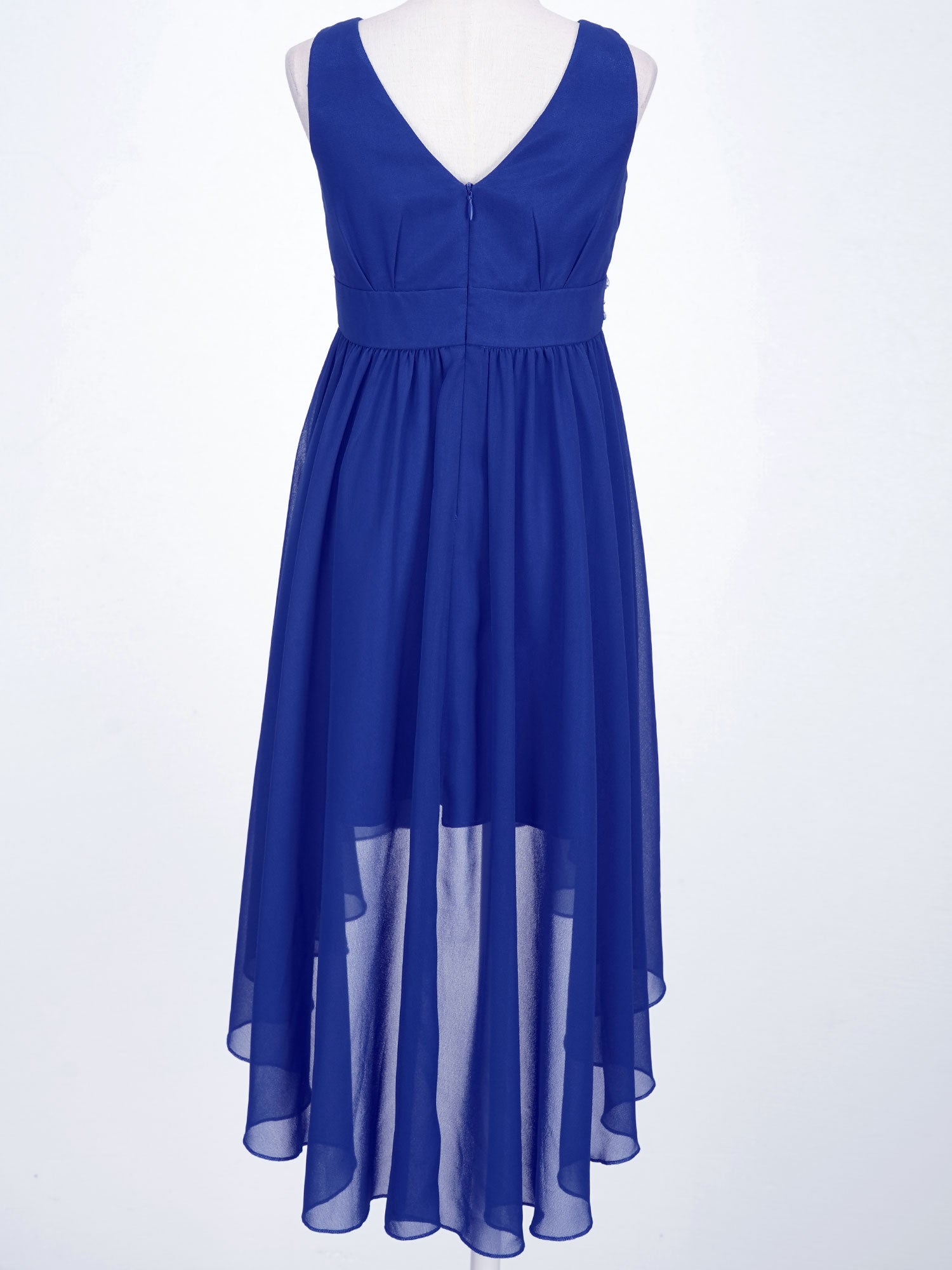 Robe perlée pour filles, élégante, brillante, rose, pour adolescentes, pour cérémonie de première Communion, ourlet Hi-Lo, fleur de demoiselle d'honneur