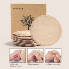 MAANGE-Tampons démaquillants réutilisables, lavables, pour le nettoyage du visage, éponge propre, crème liquide, démaqucorporelle, outils cosmétiques, 10 paquets