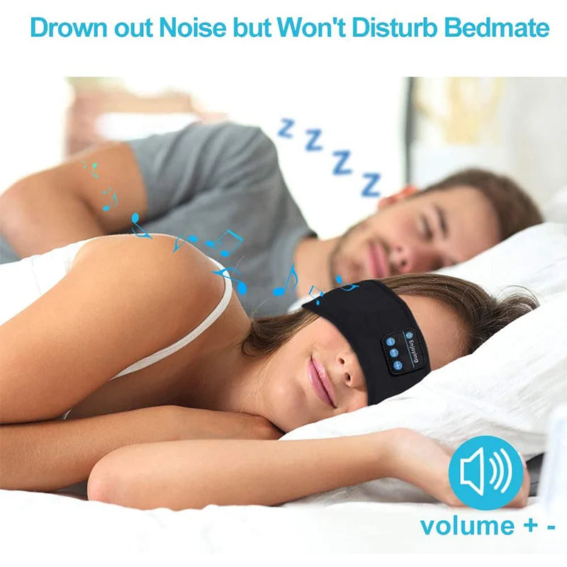 Haut-parleur Bluetooth sans fil, foulard, musique sans fil, casque de sommeil, bandeau de sport, masque oculaire de sommeil intégré, casque de voyage