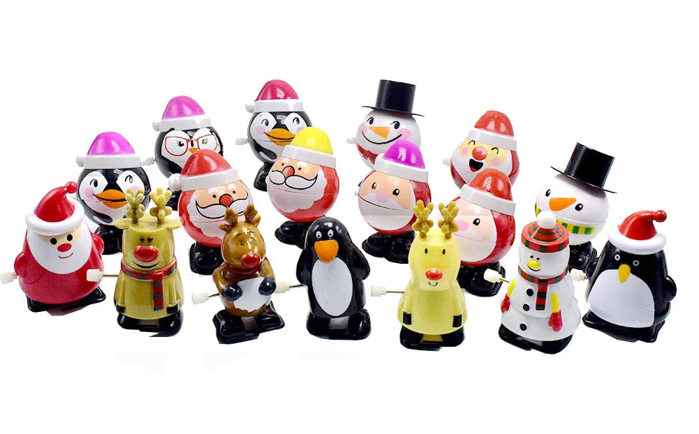 Jouets d'ornement de Noël pour enfants, père Noël sautant, wapiti, bonhomme de neige, fournitures de fête de la maternelle, cadeaux du Nouvel An