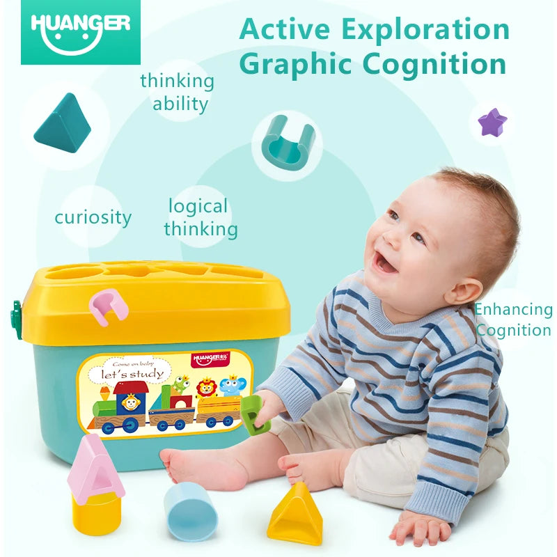 Puzzle jouet pour nourrissons et tout-petits, boîte d'association cognitive de couleur graphique pour éducation précoce