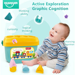 Puzzle jouet pour nourrissons et tout-petits, boîte d'association cognitive de couleur graphique pour éducation précoce