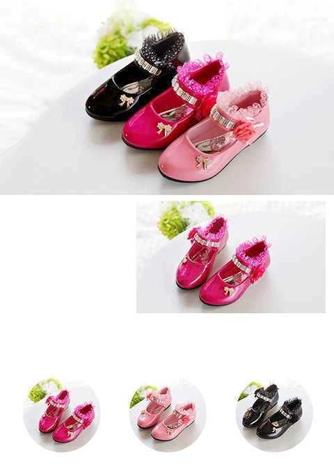 Chaussures en cuir pour filles, chaussures de princesse simples pour enfants, grandes chaussures de performance noires pour étudiants, chaussures en cuir pour bébés, nouvelle collection 2024