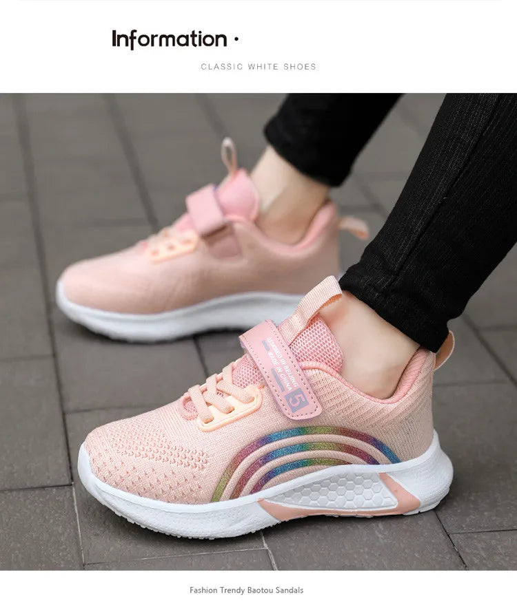 Nouveau Design rouge formateurs chaussures pour enfants filles confortable plate-forme fille chaussures de sport grande taille 38 enfants baskets de course