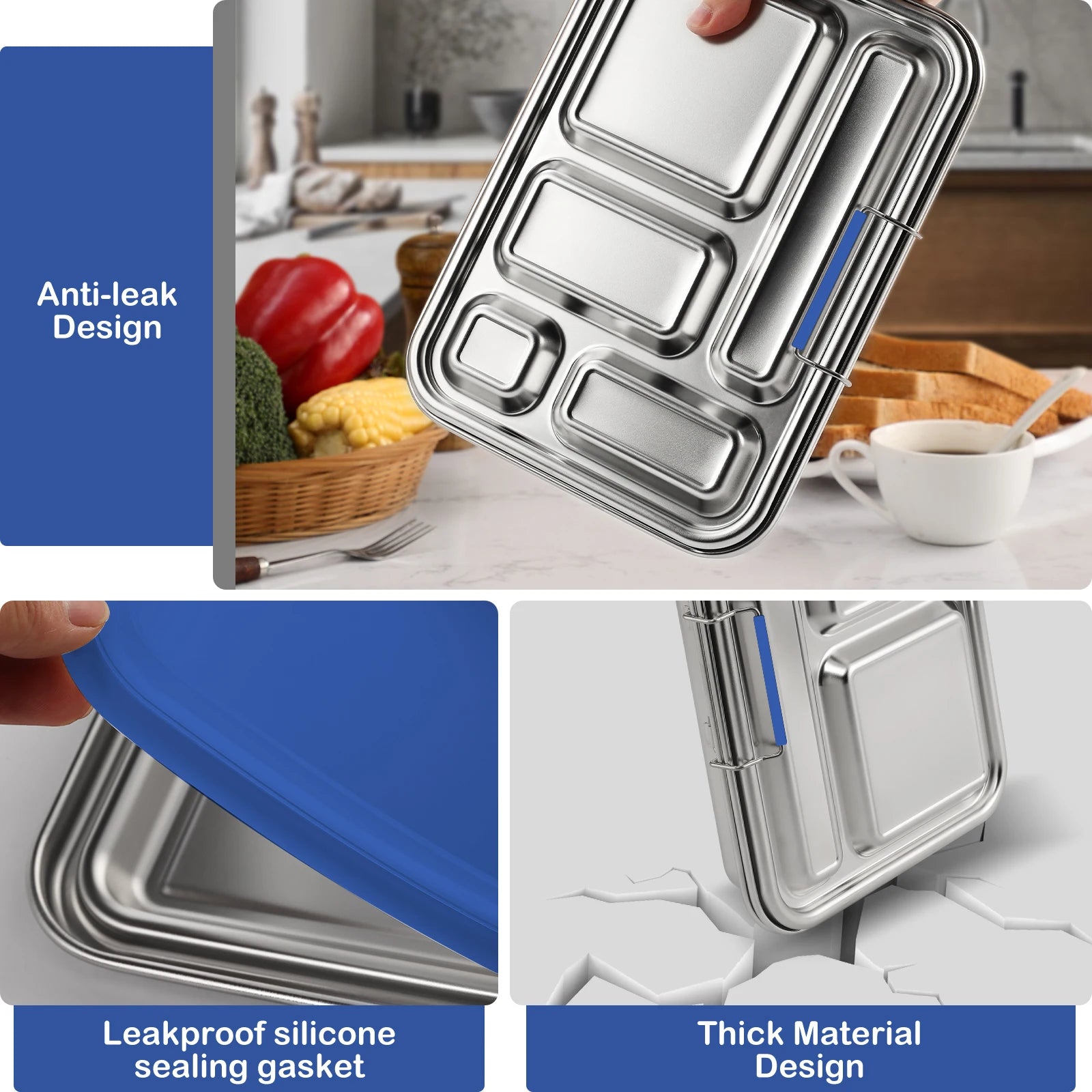 Boîte à Bento pour enfants, boîte à déjeuner pour enfants, boîte à déjeuner à Bento pour enfants, boîte à déjeuner pour tout-petits pour garderie, conteneurs de boîte à déjeuner pour enfants pour l'école