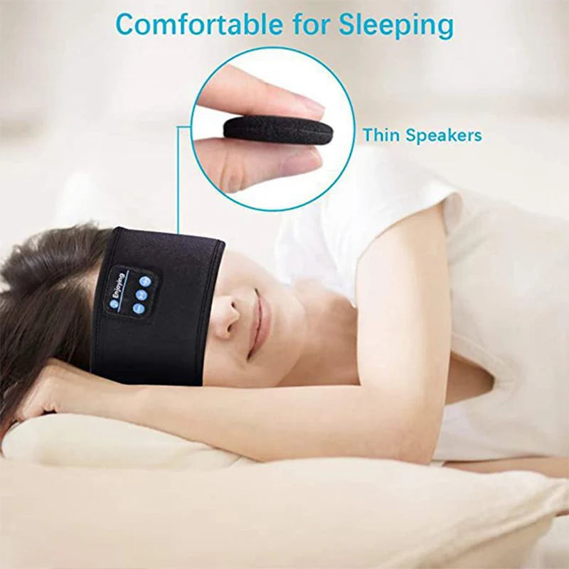 Haut-parleur Bluetooth sans fil, foulard, musique sans fil, casque de sommeil, bandeau de sport, masque oculaire de sommeil intégré, casque de voyage