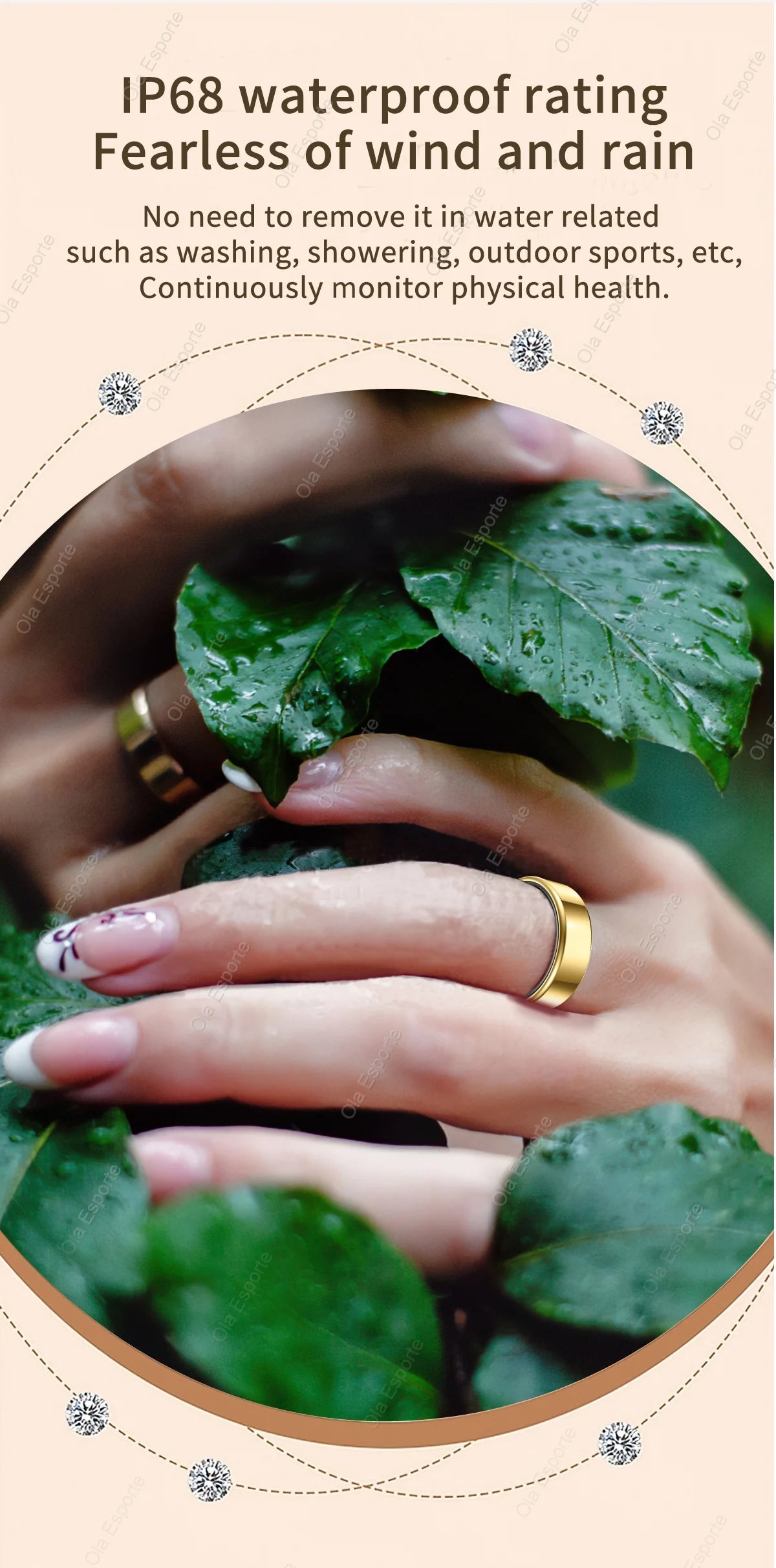 Anneau intelligent de pression artérielle, surveillance de la santé du sommeil, Mode multisport, smartring IP68, étanche, soins à distance pour hommes et femmes
