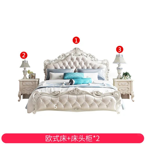 Ensemble de chambre à coucher design moderne princesse pour filles, literie double haut de gamme, luxe, meubles nordiques existants