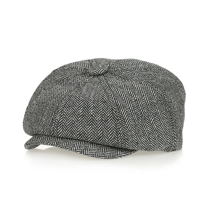 Casquette béret Vintage pour enfants, joli et élégant, chapeau de journal Ca rétro et Tweed pour enfants