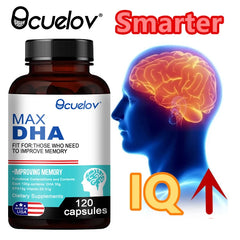 Bcuelov MAX DHA-améliorer la mémoire, protéger la vue, l'intelligence, active les cellules cérébrales, améliore la fatigue cérébrale, complément alimentaire