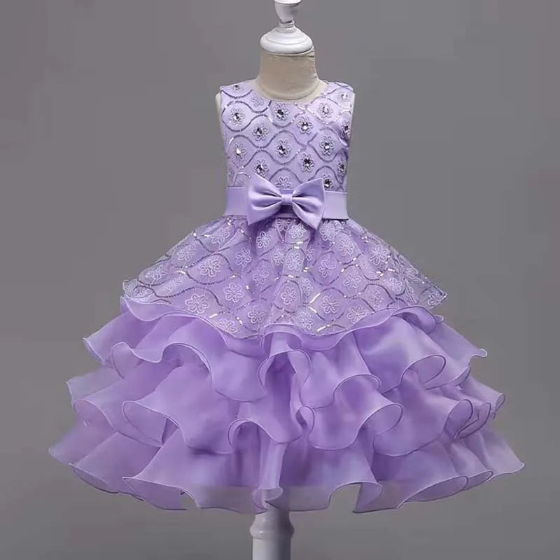 Robe de demoiselle d'honneur pour mariage, tenues d'anniversaire pour bébés filles de 2 à 8 ans, robes de première Communion pour enfants, vêtements de fête pour enfants