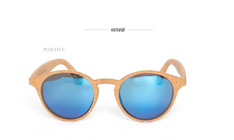 Kenbo haute qualité ronde bois bambou Grain lunettes de soleil polarisées avec étui mode femmes homme nuances lunettes de soleil en bois