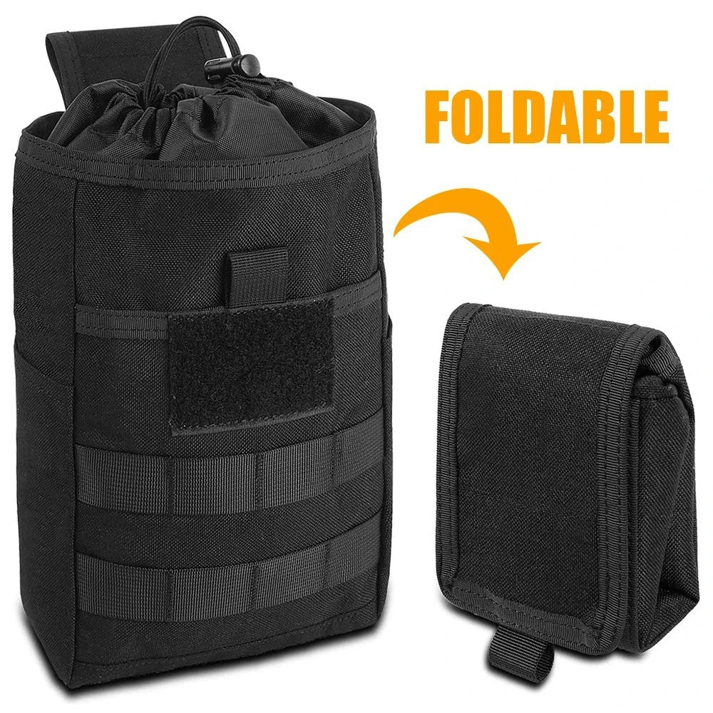 Pochette de décharge pliable Molle, sac de taille de recyclage, sacs utilitaires de chasse pour Sport de plein air, accessoire d'outil EDC, sac de récupération pliable