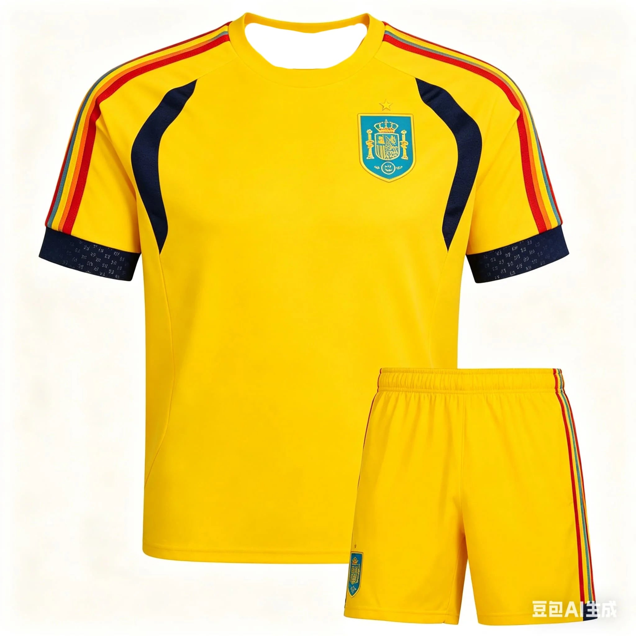 Nouveau modèle 2026 – Ensemble maillot d'entraînement de l'équipe nationale espagnole à séchage rapide – T-shirt respirant et tendance pour homme – Collection été familiale