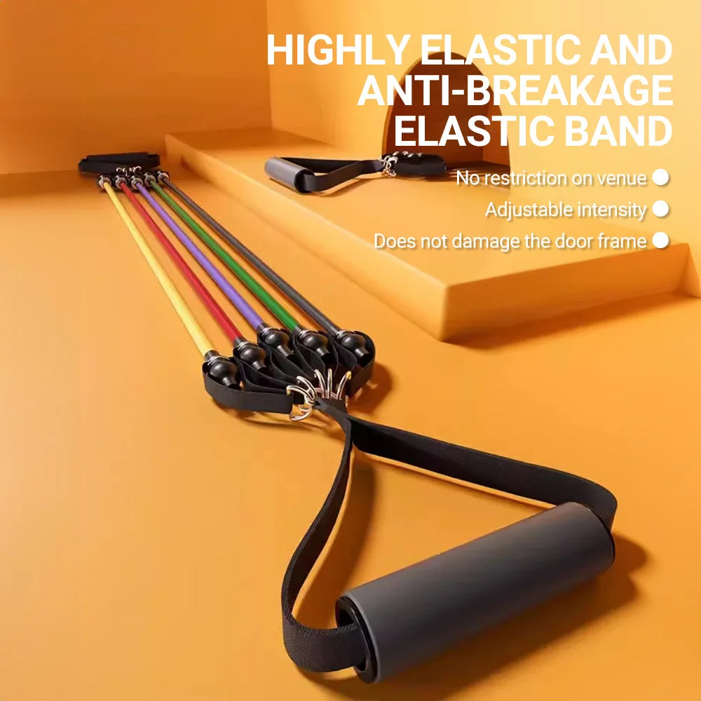 Ensemble de bandes de résistance de musculation, tendeur multifonction, ceinture d'entraînement musculaire, bandes élastiques, équipement de Fitness Portable