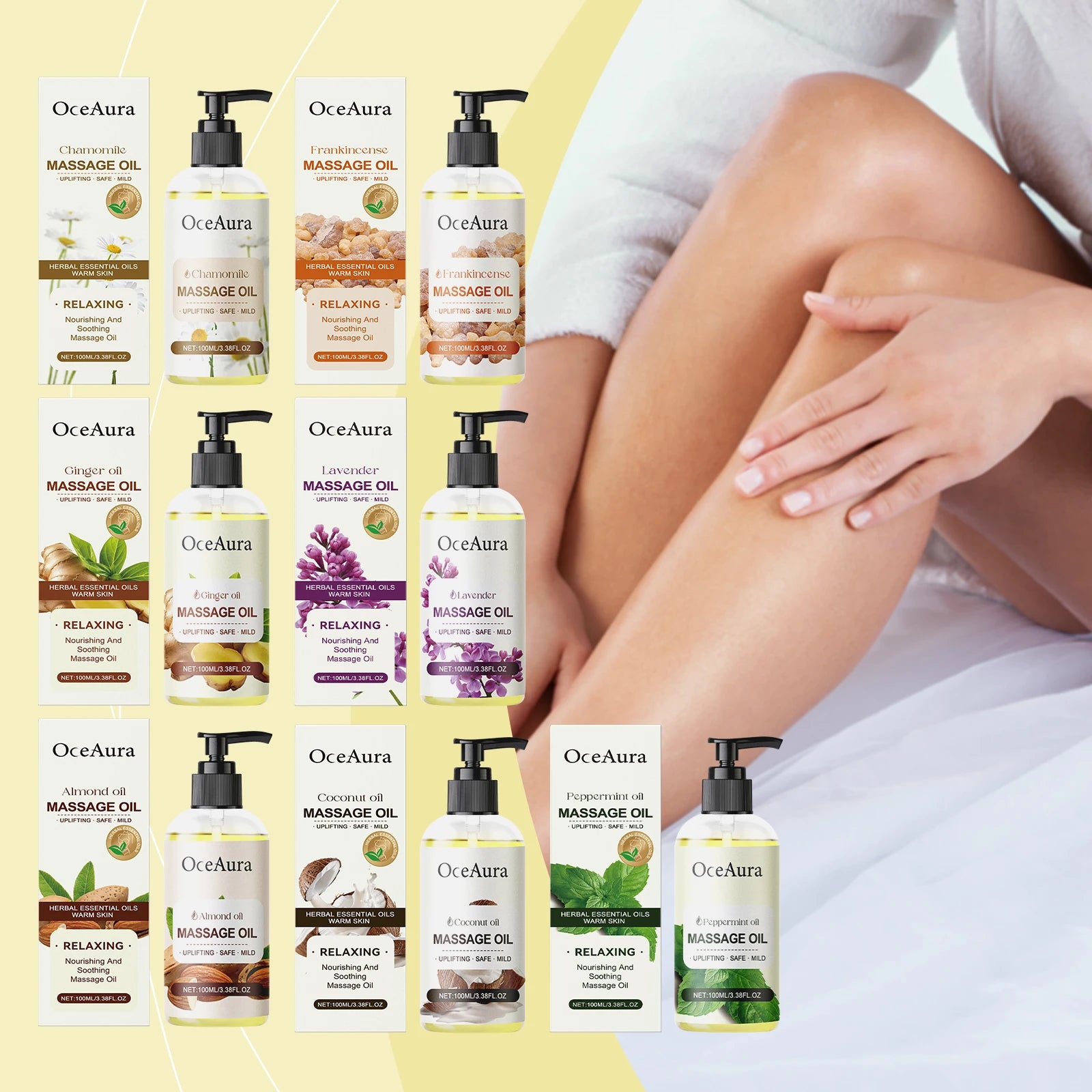 Huile AMP hydratante pour la peau lisse et nourrissante en profondeur, améliore l'humeur sèche et rugueuse, huile Linge relaxante, huile essentielle d'encens de Comuna pour le massage