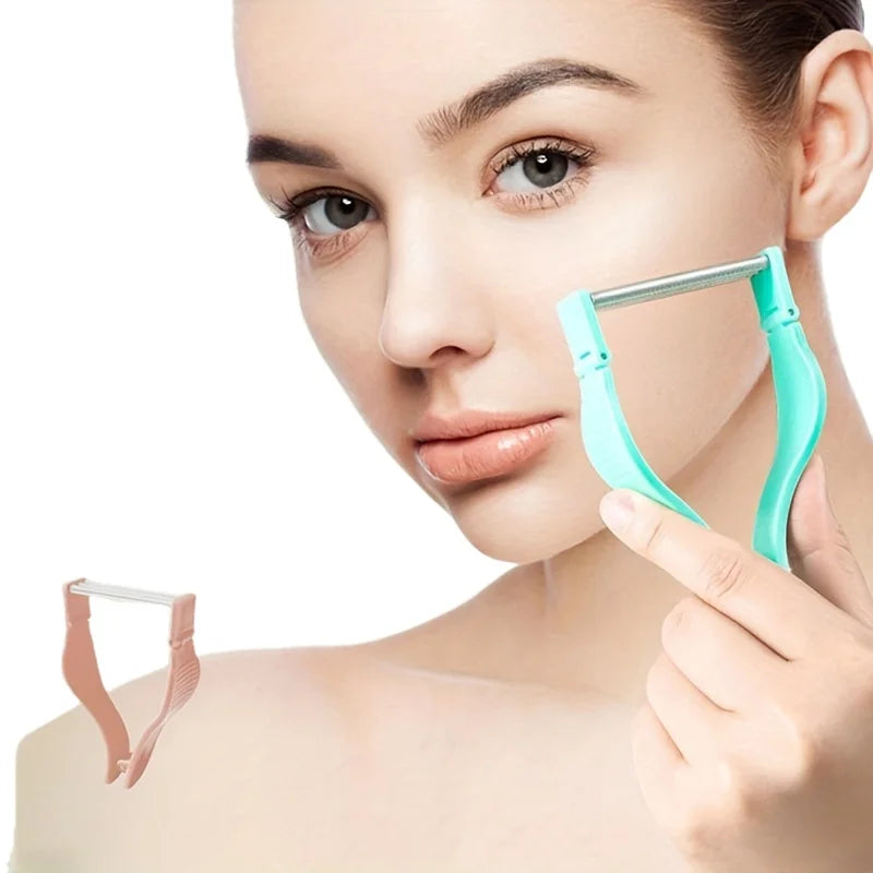 1 pièces épilateur Facial à main rouleau à ressort sûr femmes épilation du visage épilateur soins du visage masseur beauté épilateur outil