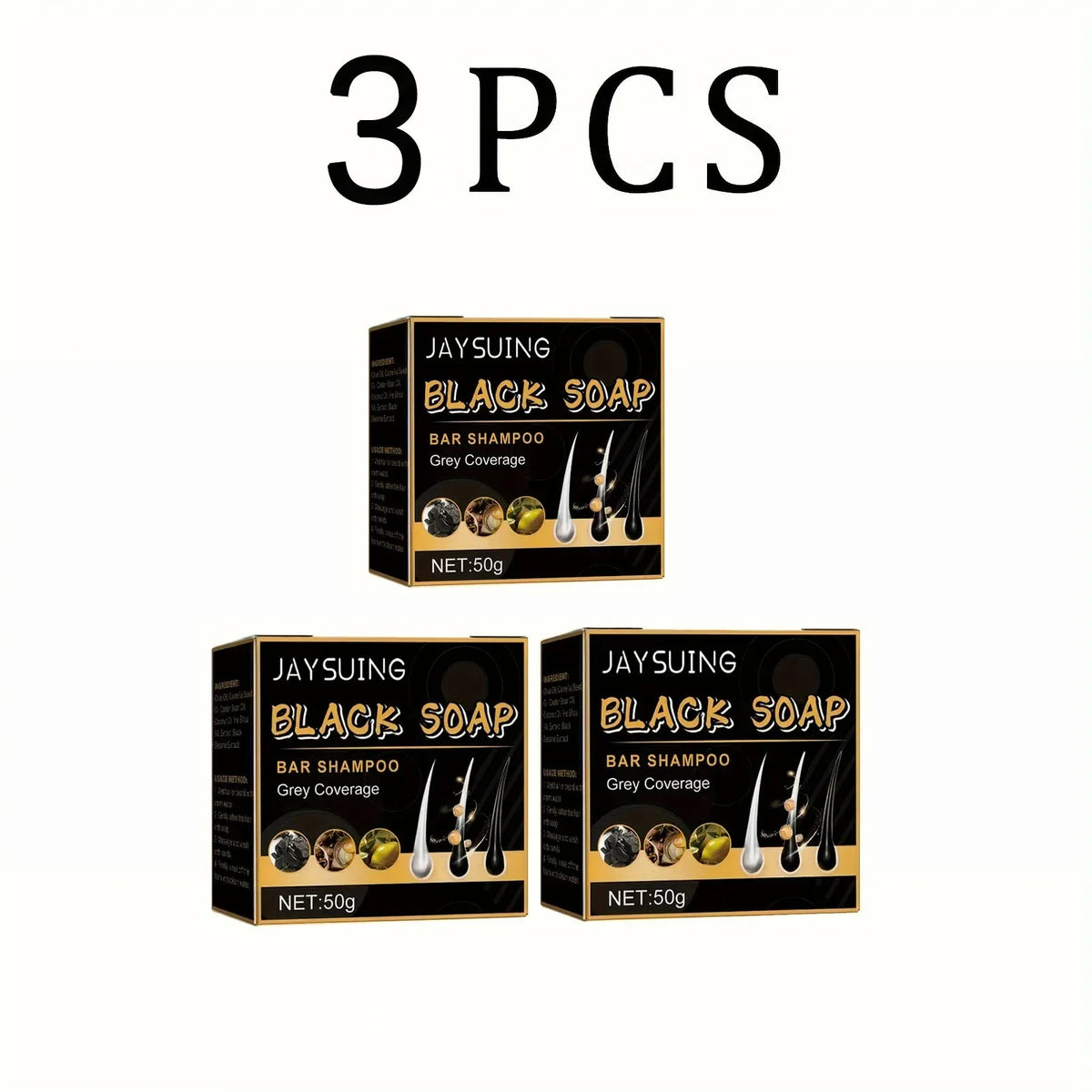 Shampoing pour cheveux, savon noir Polygonum Multiflorum, savon réparateur pour cheveux blancs, ensemble de soins capillaires, nourrissant, Anti-pelliculaire, teinture pour cheveux