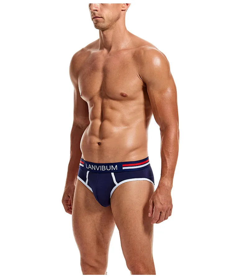 Ensemble 2 pièces - slips de sous-vêtements pour hommes en coton respirant jeunesse taille moyenne sous-vêtements pour hommes de grande taille slips d'été