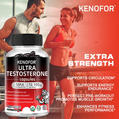Supplément de force masculine, 12100mg par portion, soutient l'énergie, l'endurance et la force, isole la fatigue, augmente la masse musculaire