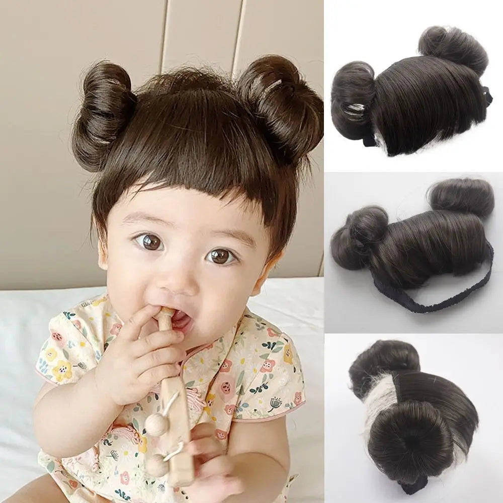 Perruque de bébé frange bandeau accessoires de cheveux pour enfants premier anniversaire de bébé photographie style accessoires de cheveux cadeau