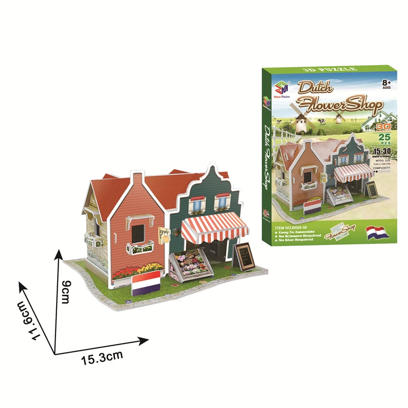 Jouets éducatifs Puzzles 3D jouets enfants développement intellectuel mondes Construction de bâtiments célèbres Puzzles 3D jouet