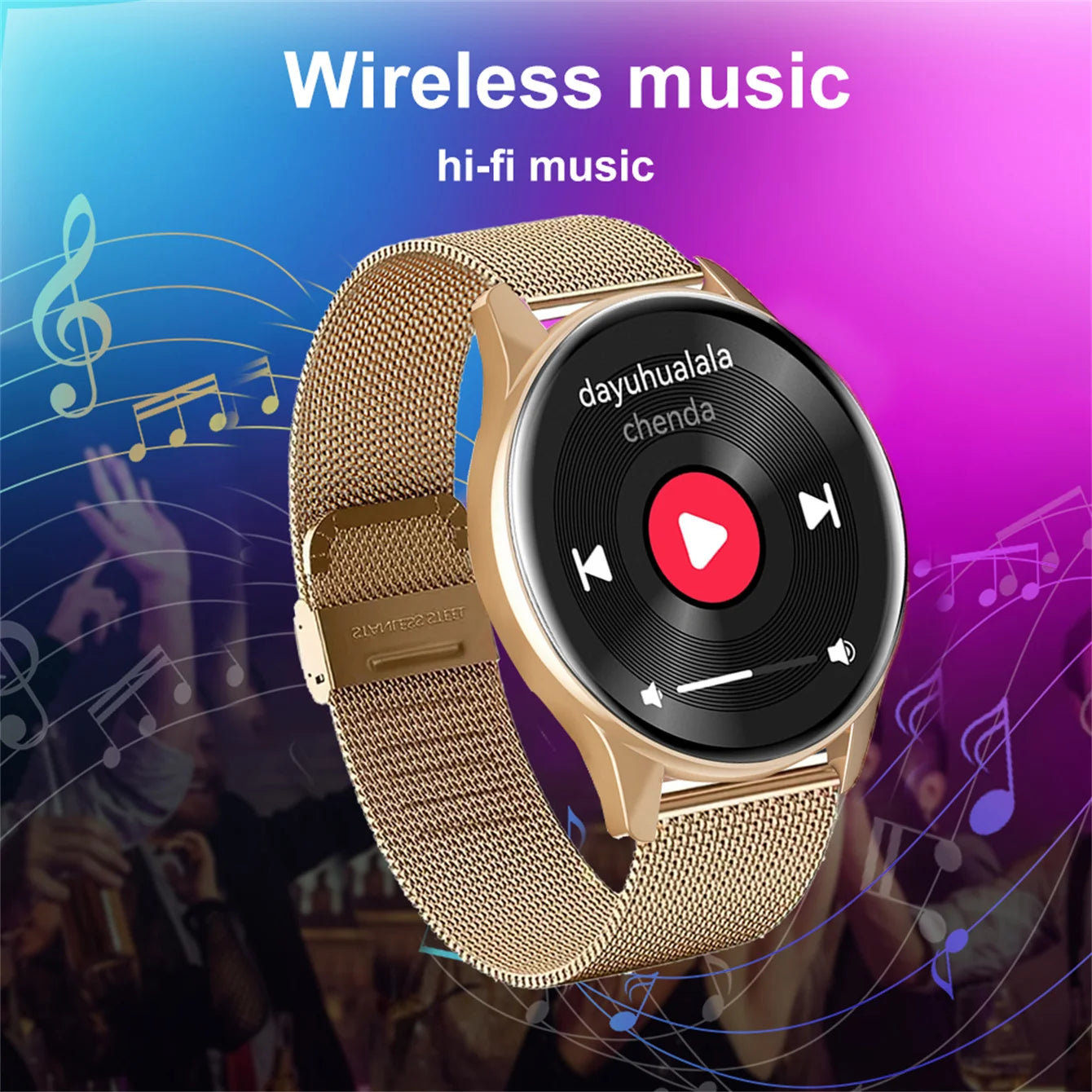 Montre intelligente, appel/cadran sans fil, mode multi-sport, alertes, pour hommes et femmes, papier peint personnalisé, iPhone/andriod