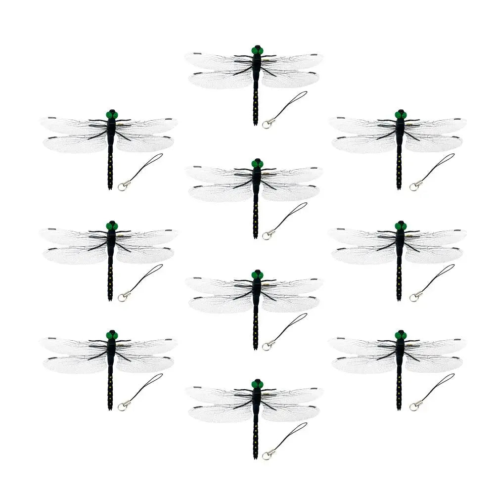 Simulation d'insecte libellule, modèle anti-moustiques, ornements suspendus d'extérieur, outil de répulsif pour jardin et ferme, 4 ou 10 pièces