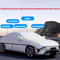 Outdoor car cover, waterproof, four-season windshield protector, hail protection, snow cover, sunshade, frost protection pieces