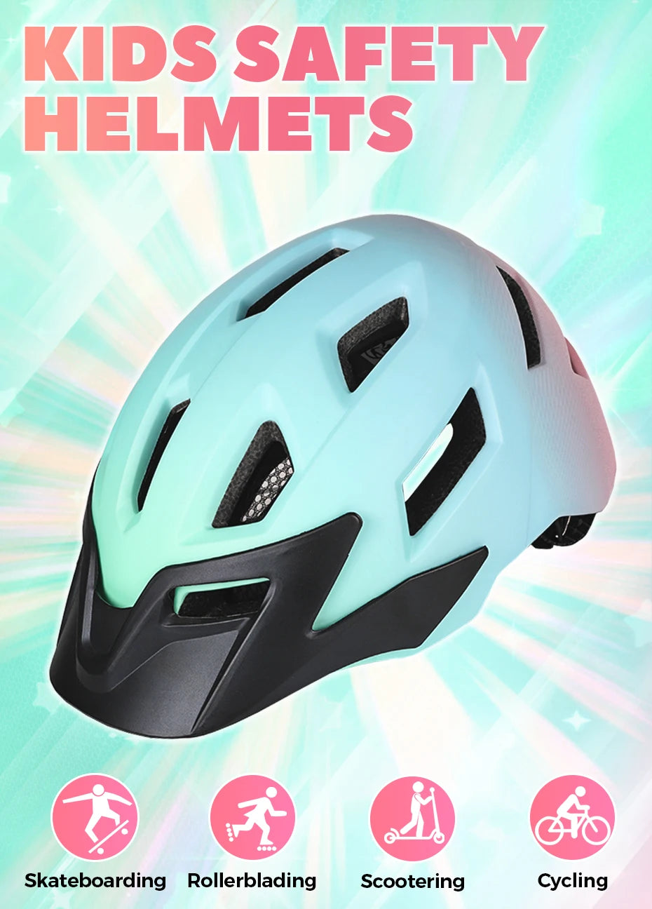 Casque Enfants Vélo Sécurité Cyclisme Garçons Filles Sports de plein air Casquette de protection VTT Draisienne Rollers Casques