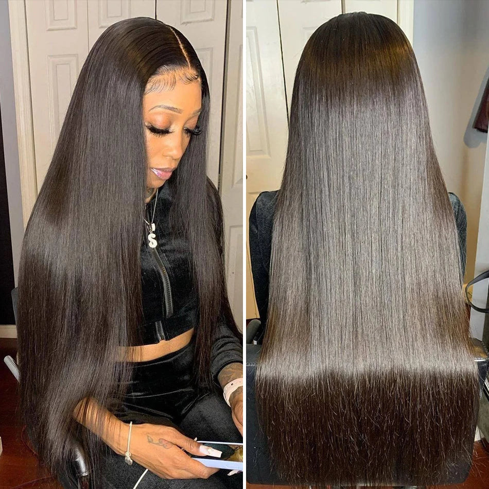 Fow Momen-Extensions de Cheveux Péruviens 100% Naturels Lisses, Tissage en Lot de 1/2/3/4 Paquets Richesse, 8-30 Pouces