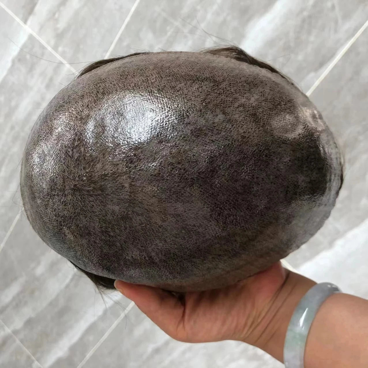 100% cheveux humains hommes toupet naissance des cheveux naturelle pleine peau Pu Base Durable mince 0.1mm hommes perruques unité de remplacement prothèse capillaire