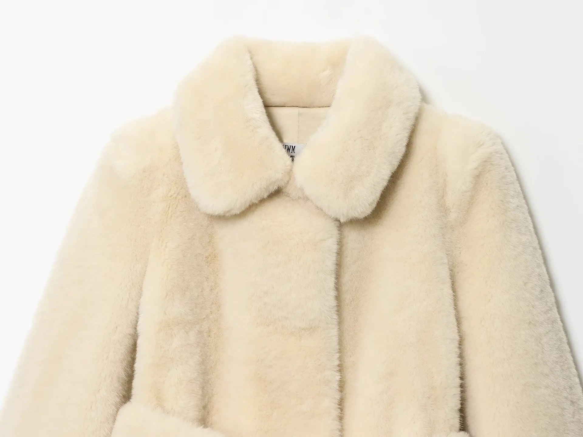 Veste élégante en fausse fourrure ceinturée hiver nouveauté vêtements d'extérieur pour femmes Style de trajet tissu mixte à manches longues sens de haute qualité...