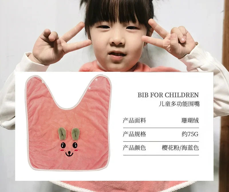 Bavoirs pour bébés pour enfants, serviette de lavage du visage, serviette de salive douce, pour garçons et filles, apprentissage du brossage des dents, pour enfants de 3 à 8 ans