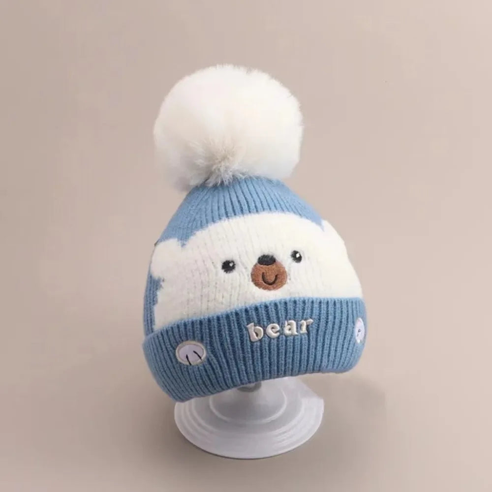 Nouveau haute qualité 2-5 ans bébé tricoté chapeau chaud épaissir enfants cache-oreilles casquette coupe-vent tricoté laine chapeau automne hiver