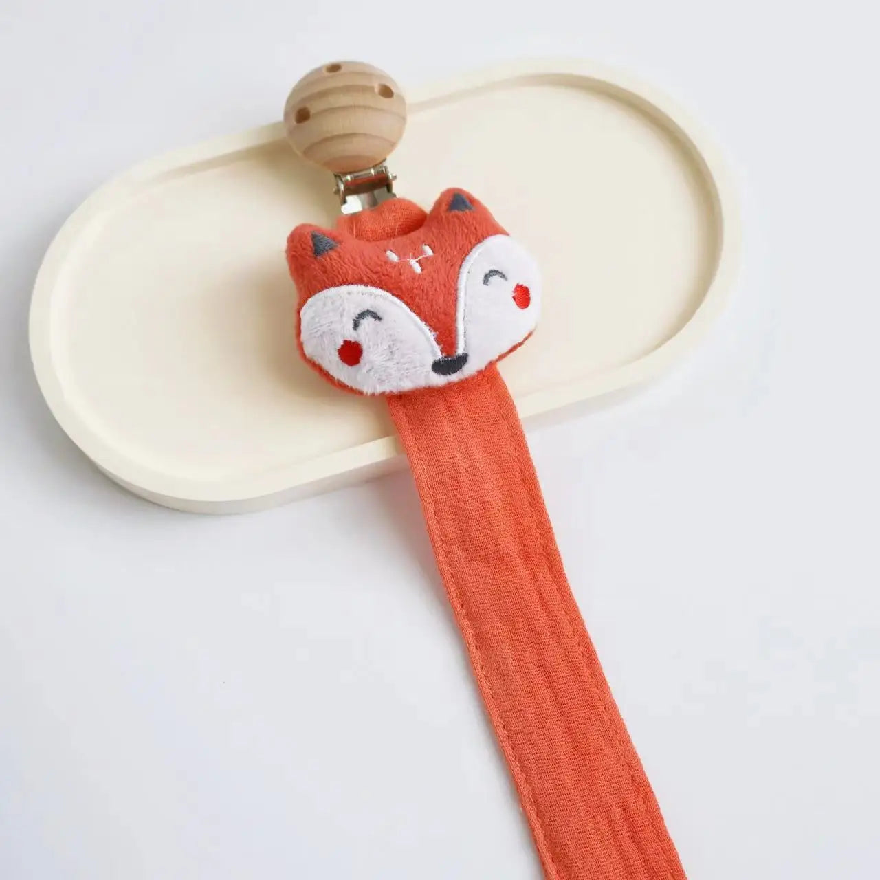 Attache-sucette pour bébé, 1 pièce, chaîne de sucette en bois de coton pour nouveau-né, porte-tétine pour tétine, matériau écologique