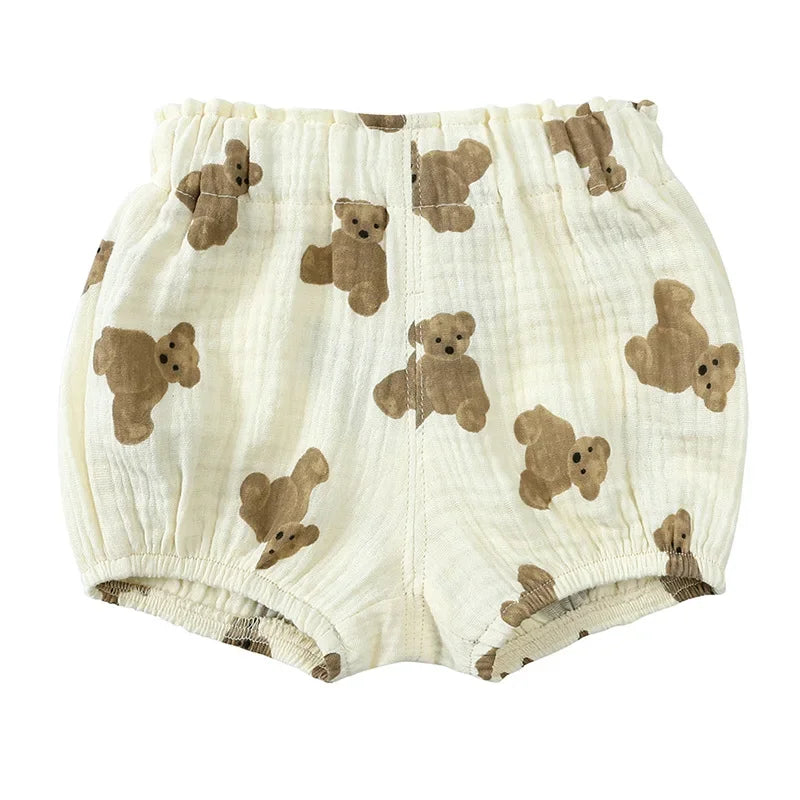Short d'été en coton et lin pour bébé, vêtements de salon respirants pour enfants de 3 à 6 ans, pantalons coréens mignons en PP, pour garçons et filles, 2025