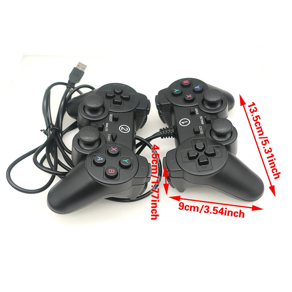 Manette de jeu filaire USB vers PC pour ordinateur portable, manette de jeu pour jeu d'arcade Pandora, 2 joueurs, Winxp, Win7, Win8, Win10