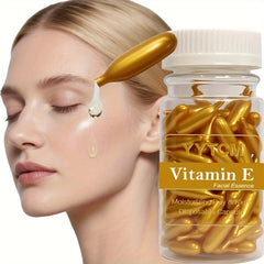Capsules de sérum à la vitamine E, capsules d'essence à usage unique, peau du visage hydratante et hydratante, 90 capsules/bouteille - 1 bouteille