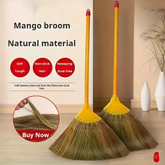 Balai à mangue tissé à la main écologique - adapté aux sols durs - idéal pour les salon, les chambres, les cuisines et le nettoyage extérieur