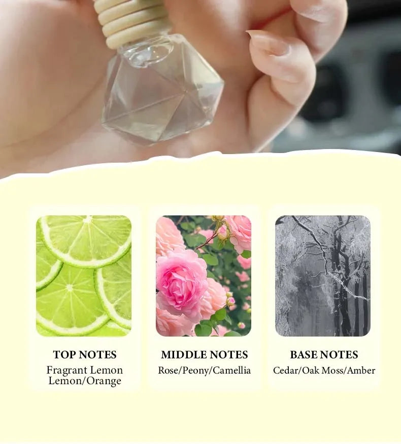 8ml Fresh Natural Car Scent Fruity Car Air Fresheners Sustainable Brand Coconut Peach Scent Jadec Car Pendant Deodorant