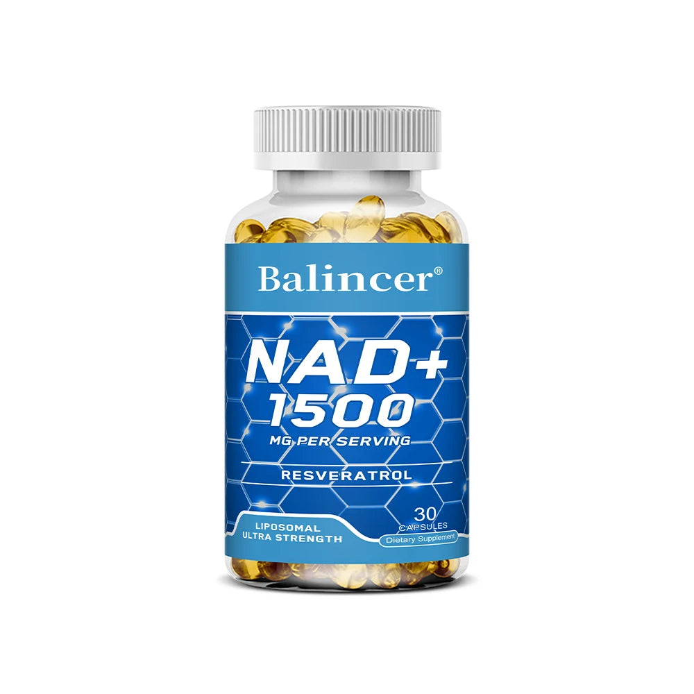NAD + suppléments, avec résvératrol, supplément énergétique naturelle, supporte la santé cellulaire, anti-âge, améliore l'immunité-120 capsules