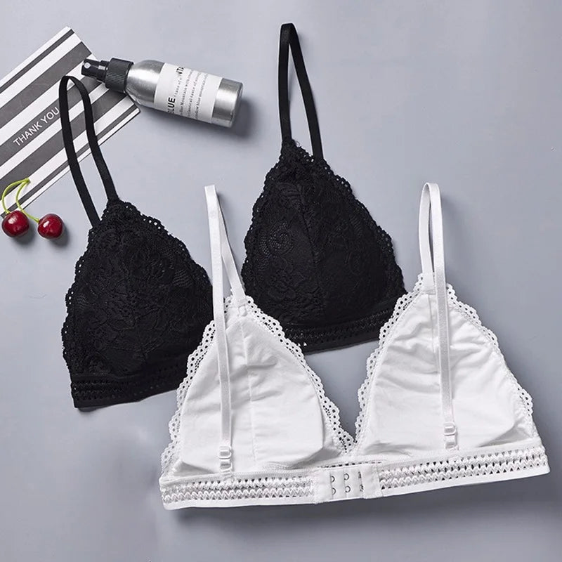 Soutien-gorge en dentelle, Sexy, décolleté en V profond, coupe Triangle, sans couture, Fitness, Yoga, sport, Lingerie, sous-vêtements, respirant, Push Up