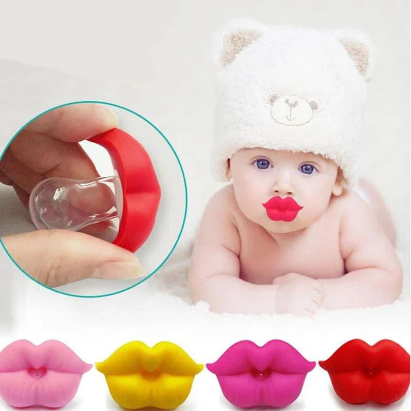 Attache-sucette bébé rouge baiser lèvres factices sucettes drôle Silicone bébé mamelons anneau de dentition sucettes sucette enfants alimentation personnalisé