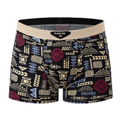 Fashionable and versatile printed underwear for men, 5-piece set, all seasons, comfortable, plus size, youthful boxer shorts, casual shorts