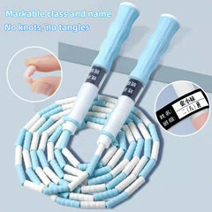 Corde à sauter de 2,8 mètres, conception réglable pour enfants et adultes sans enchevêtrements, corde à perles douces, longueur réglable pour débutant