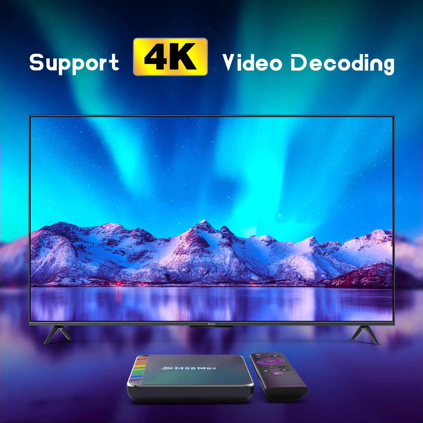 Boîte intelligente de TV Android 11 S905W2 4GB 32GB 64GB AV1 Quad Core WIFI6 4K H96 Max W2 Décodeur Media Player TV Box